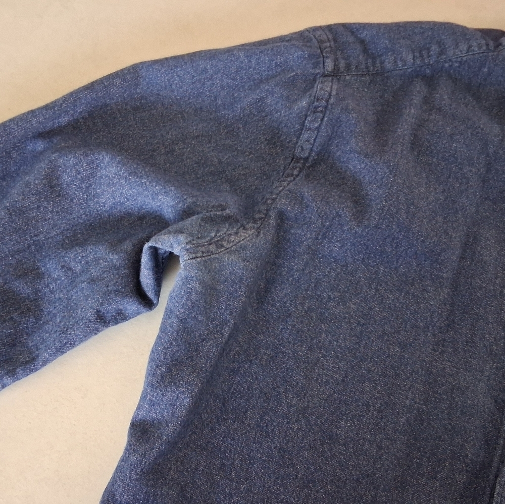 Ami Alexandre Mattiussi/ Blue Denim Button Up Shirt/ 100% Cotton/ Size US M - Picture 16 of 16